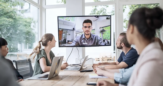 Hybrid team meeting