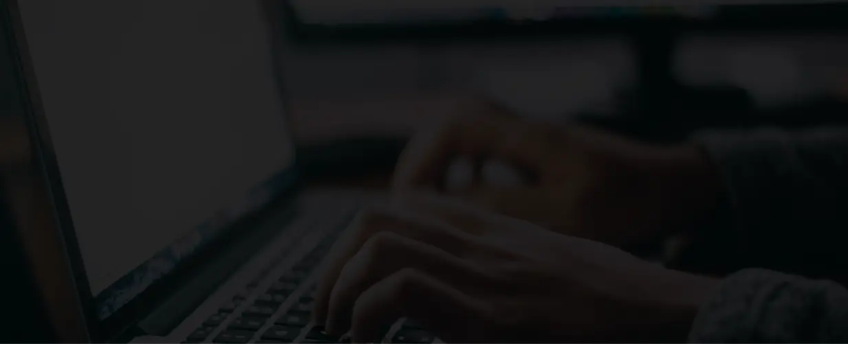 Person working on a laptop